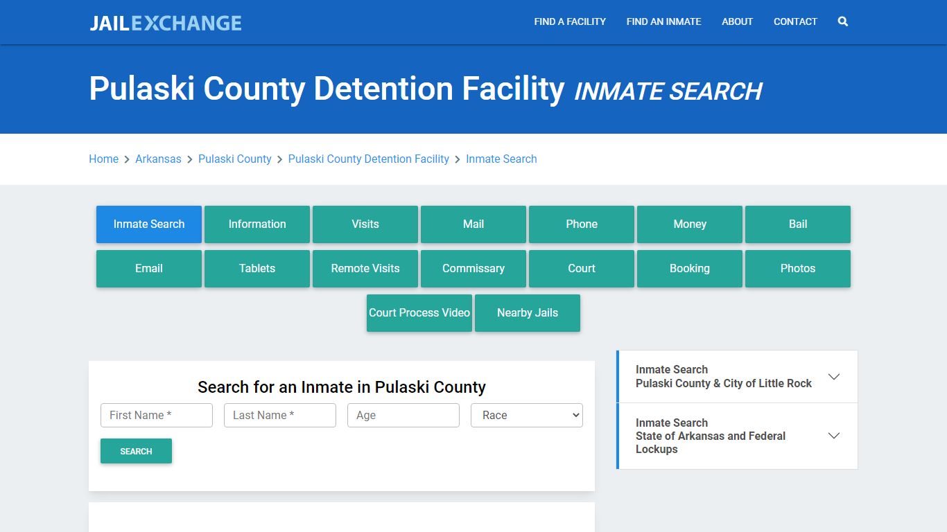 Pulaski County Detention Facility Inmate Search - Jail Exchange